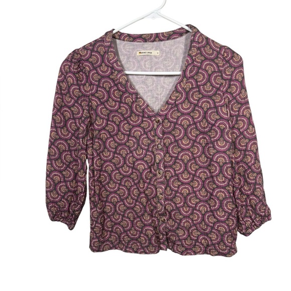 Marine Layer Colette Doublecloth Top Size Small - Picture 4 of 10